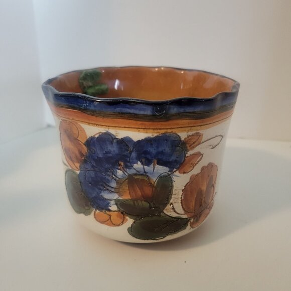 Vintage California Gardenware Florentine Terra Cotta Handcrafted Small Planter - Picture 1 of 6